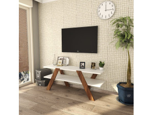 Houten TV-meubel "Basic" - 120 x 33 x 45 cm - Wit 2