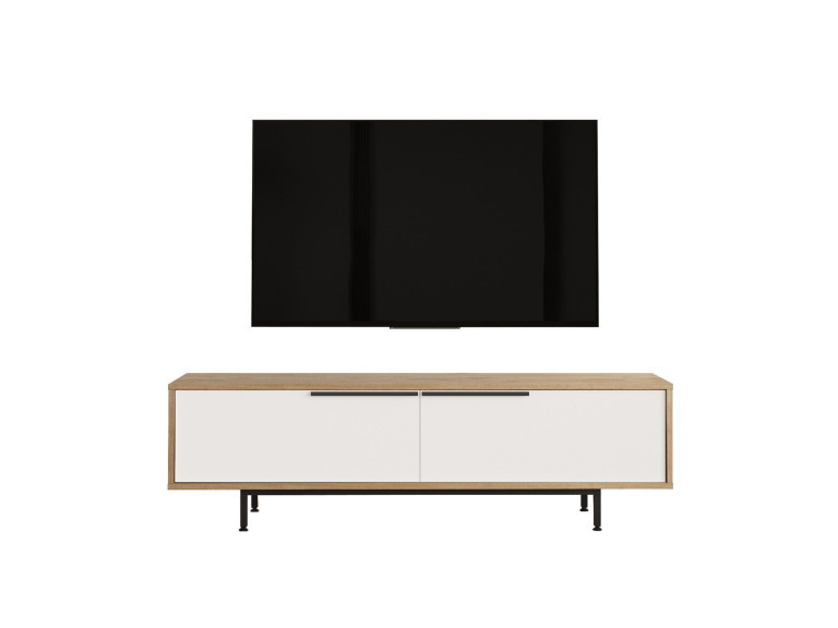 ON1-SW" houten TV-standaard - 160 x 35 x 45 cm - Wit