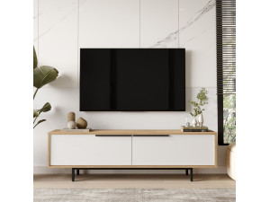 ON1-SW" houten TV-standaard - 160 x 35 x 45 cm - Wit 2