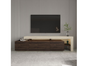Houten TV-meubel "Beliz" - 192 x 37 x 53 cm - Bruin 2