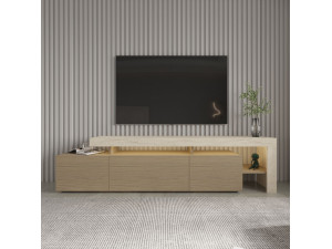 Houten TV-meubel "Beliz" - 192 x 37 x 53 cm - Beige 2