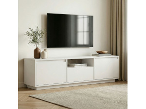 Houten TV-meubel "Sentinel" - 160 x 30 x 42 cm - Wit 2