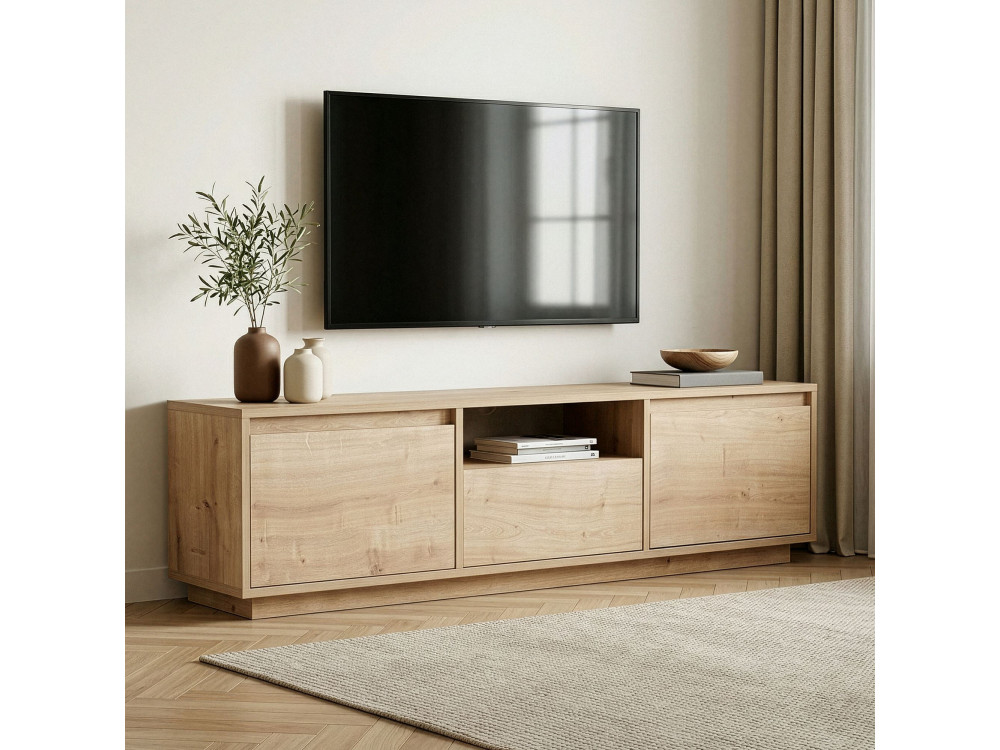 Houten TV-meubel "Sentinel" - 160 x 30 x 42 cm - Beige
