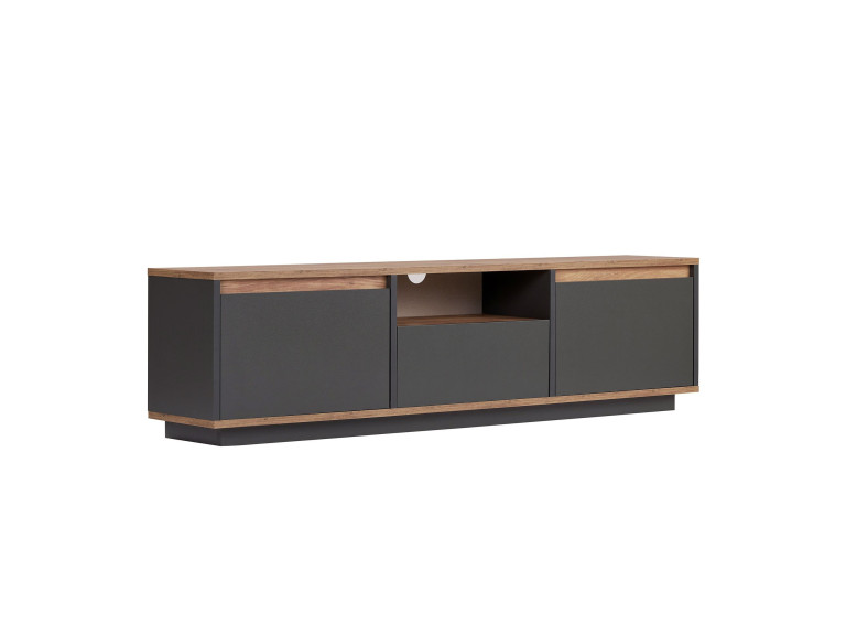 Houten TV-meubel "Sentinel" - 160 x 30 x 42 cm - Antraciet grijs