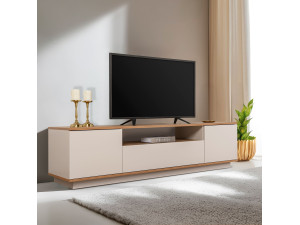 Houten TV-meubel "Veramont" - 180 x 44 x 44 cm - Crème 2