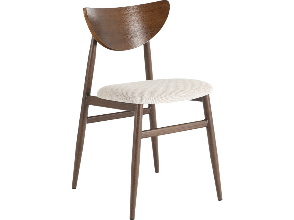 Houten eetkamerstoel "Lumbra" in scandinavische stijl - Bruin