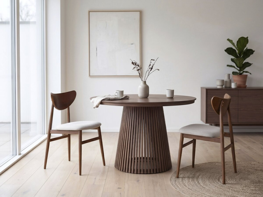 Houten eetkamerstoel "Lumbra" in scandinavische stijl - Bruin