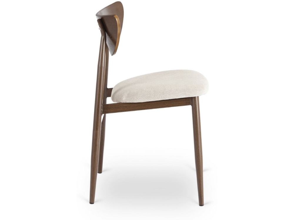 Houten eetkamerstoel "Lumbra" in scandinavische stijl - Bruin