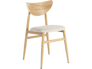 Houten eetkamerstoel "Lumbra" - Beige