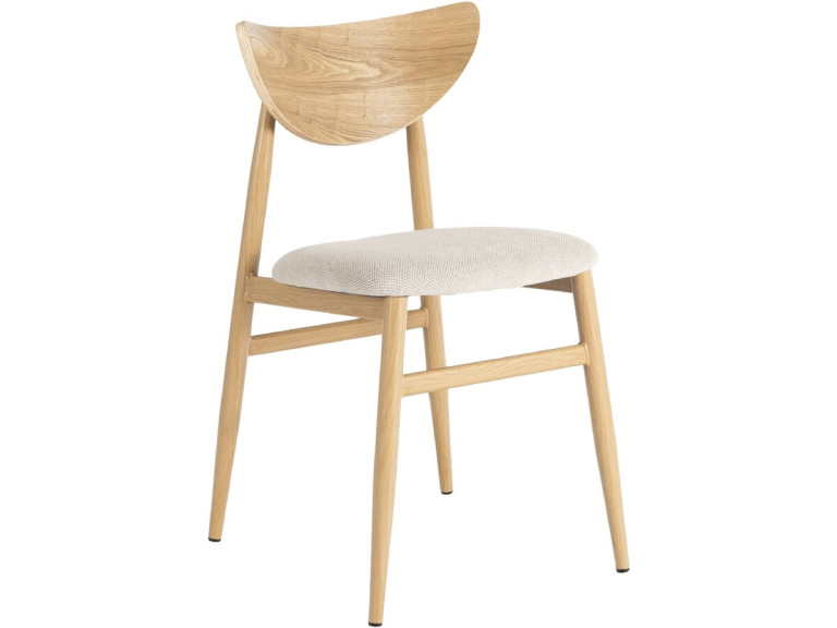 Houten eetkamerstoel "Lumbra" - Beige
