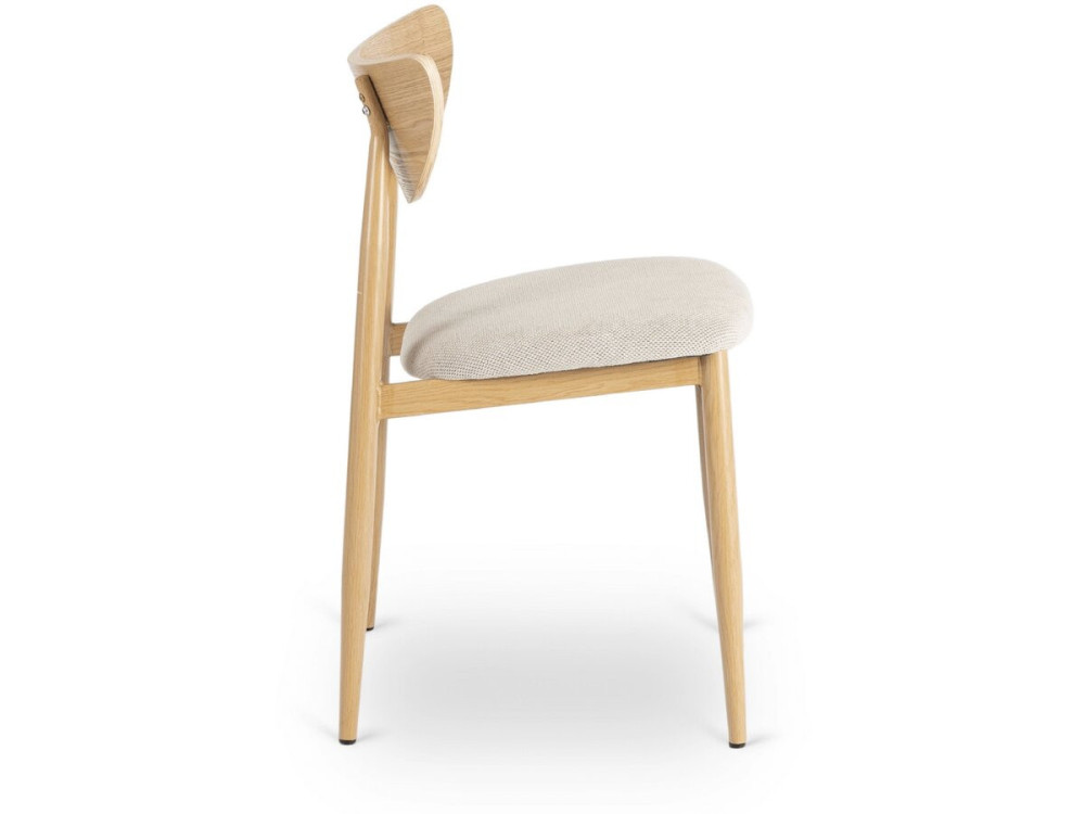 Houten eetkamerstoel "Lumbra" - Beige