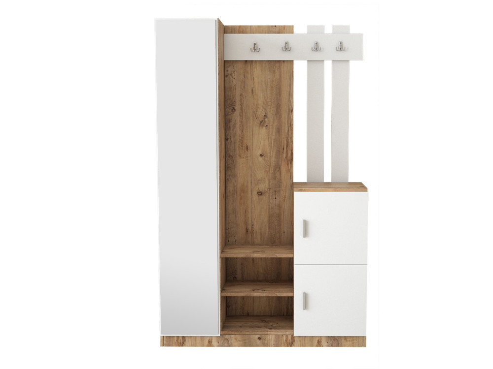 DD7" houten vestibule - 113 x 37 x 179 cm - Wit