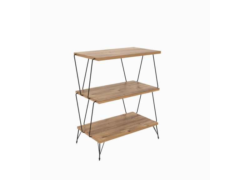 Houten boekenkast "Lazandos" - 46 x 30 x 76 cm - Bruin