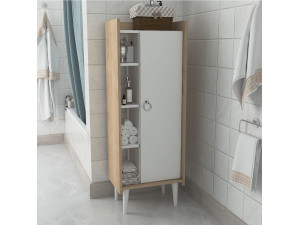 Lagomood Ruby" multifunctionele houten kast - 50 x 30 x 140 cm - Wit 2