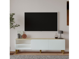 Houten TV-meubel "River" - 150 x 31 x 48 cm - Wit 2