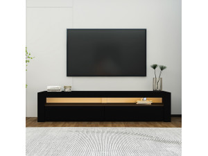 Houten TV-meubel "Bati" - 150 x 36 x 46 cm - Zwart 2