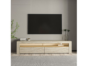 Houten TV-meubel "Bati" - 150 x 36 x 46 cm - Travertin 2