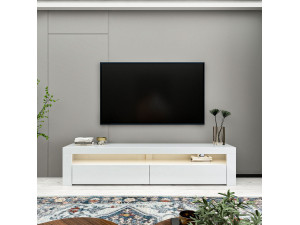 Houten TV-meubel "Bati" - 150 x 36 x 46 cm - Wit 2