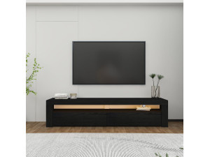 Houten TV-meubel "Bati" - 150 x 36 x 46 cm - Zwart 2