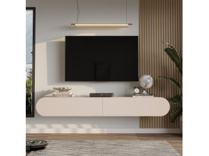 Houten TV-meubel "LUM1" - 180 x 31 x 29 cm - Crème 2