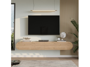 Houten TV-standaard LUM1 - 180 x 31 x 29 cm - Beige 2