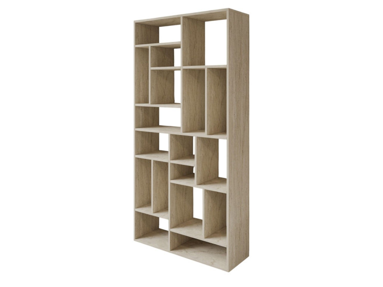 Houten boekenkast "Nicola" - 90 x 30 x 180 cm - Travertin