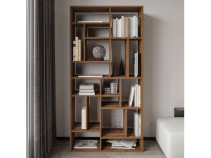 Houten boekenkast "Nicola" - 90 x 30 x 180 cm - Bruin 2