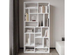 Houten boekenkast "Nicola" - 90 x 30 x 180 cm - Wit 2