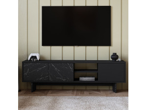 Houten TV-meubel "Ravello" - 150 x 30 x 45 cm - Zwart 2