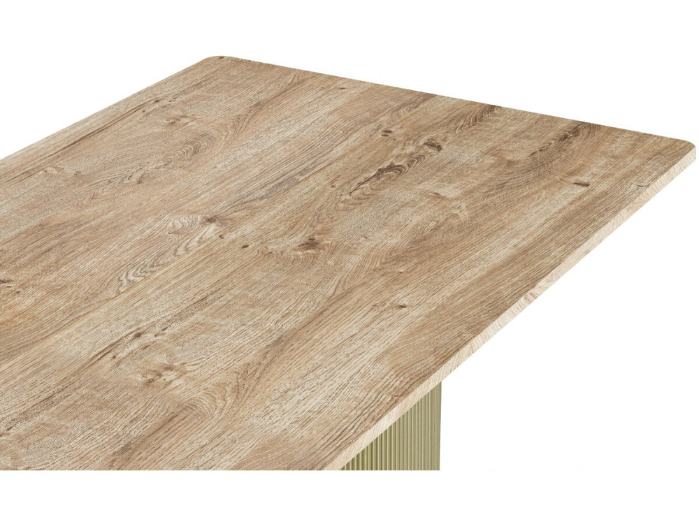 Zénith" ovale houten eettafel - 180 cm - Zitplaatsen 8 - Beige