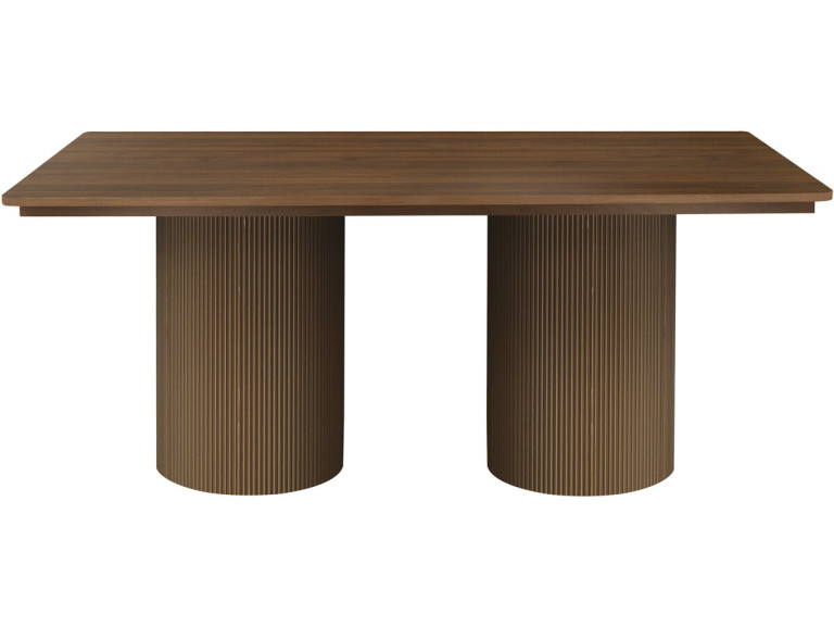 Zénith" ovale houten eettafel - 180 cm - 8 zitplaatsen - Bruin