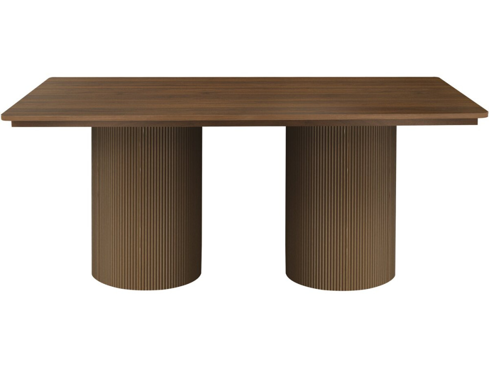 Zénith" ovale houten eettafel - 180 cm - 8 zitplaatsen - Bruin