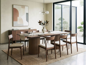 Zénith" ovale houten eettafel - 180 cm - 8 zitplaatsen - Bruin 2