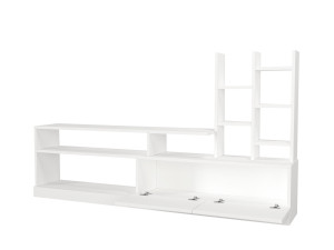 Houten TV-meubel "Dolunay" - 164 x 25 x 91 cm - Wit