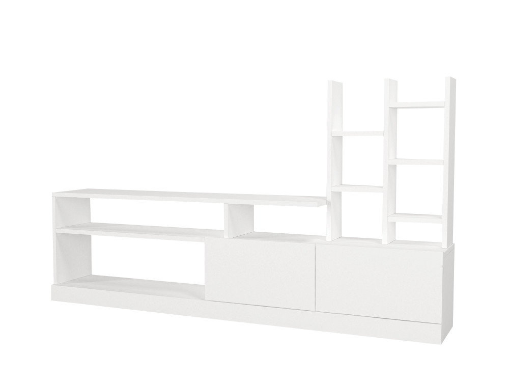 Houten TV-meubel "Dolunay" - 164 x 25 x 91 cm - Wit