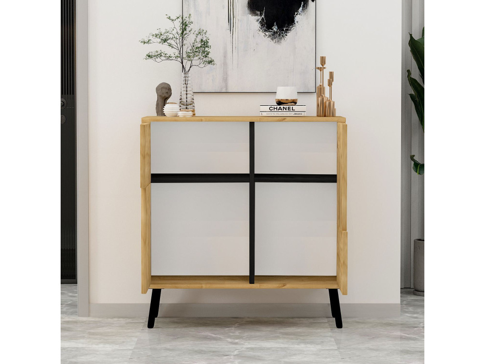 Houten dressoir "Darien" - 76 x 35 x 79 cm - Beige