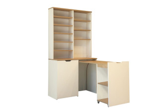 Flexa" houten koffiestandaard - 100 x 45 x 190 cm - Crème