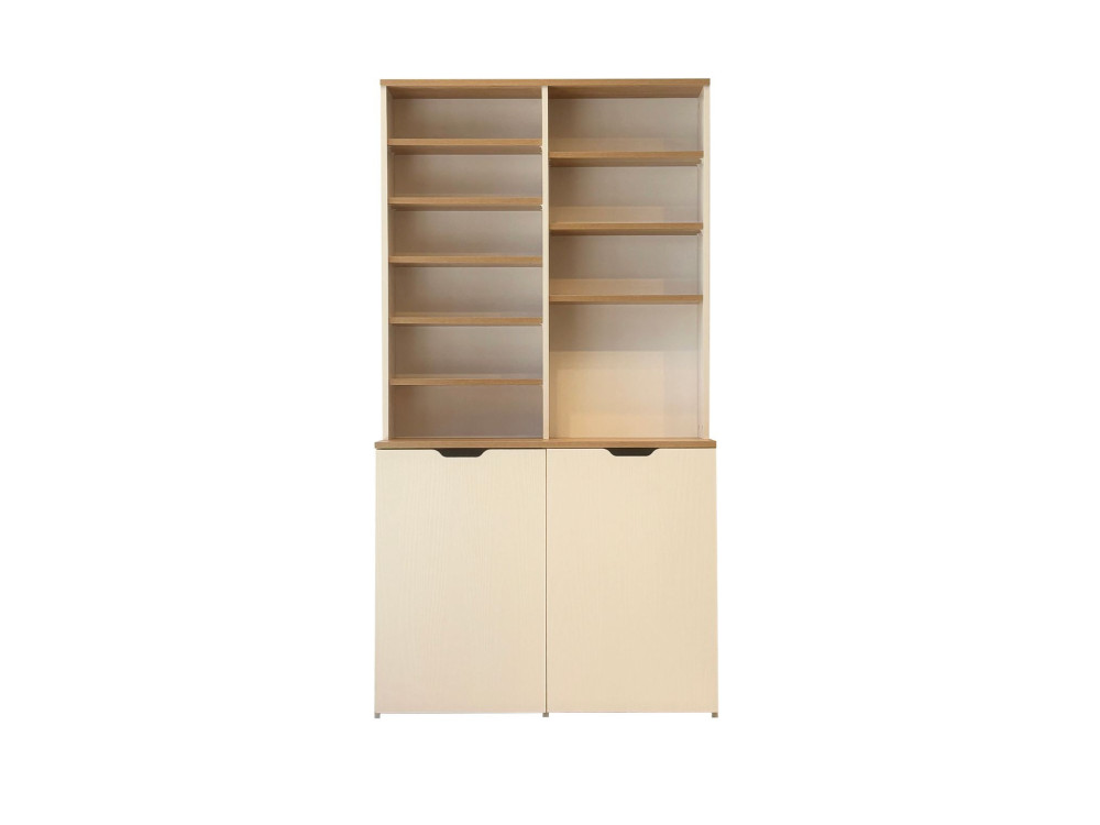 Flexa" houten koffiestandaard - 100 x 45 x 190 cm - Crème