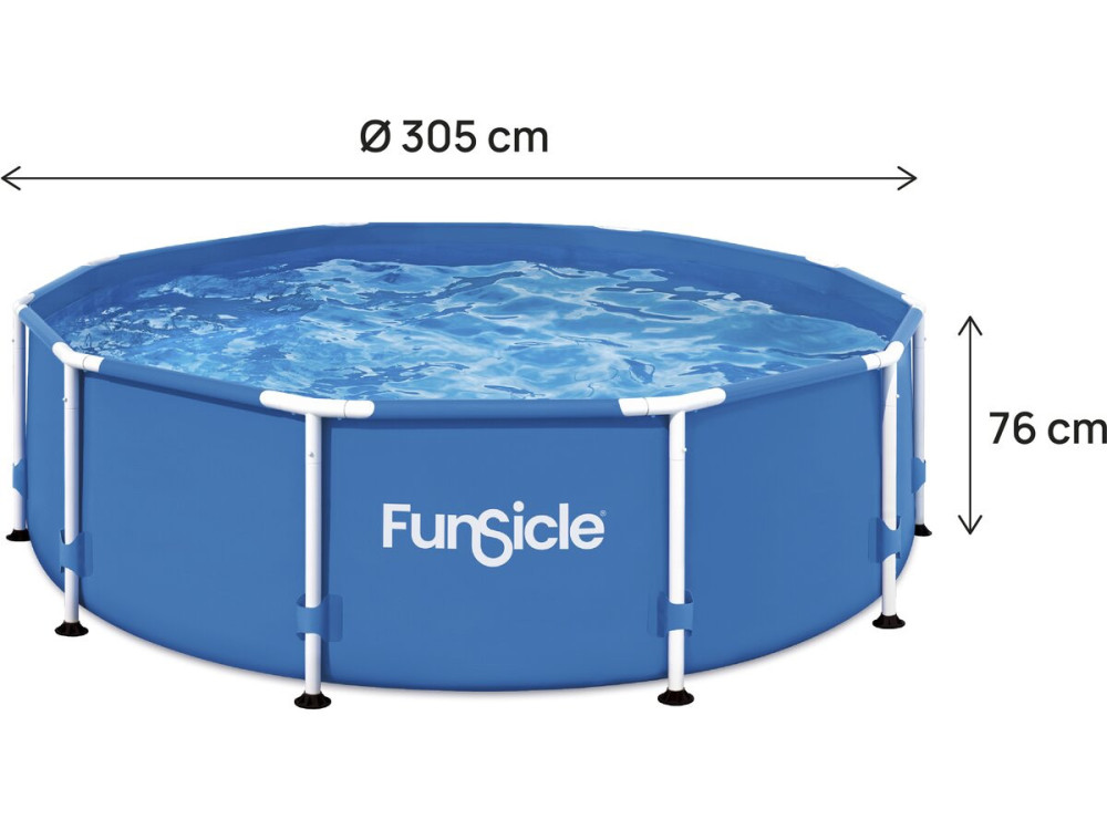 Rond buiszwembad "Auria" - 305 x 76 cm - Blauw