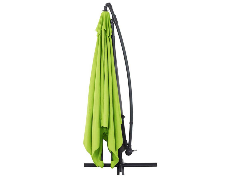 Parasol vrijhangend tuin zweefparasol Aluminium "Ilios 3" - Vierkant - 3 x 3 m - Groen