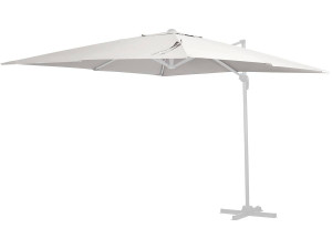 Doek parasol vrijhangend tuin zweefparasol "Sun 3" - 3 x 3 m - Ecru