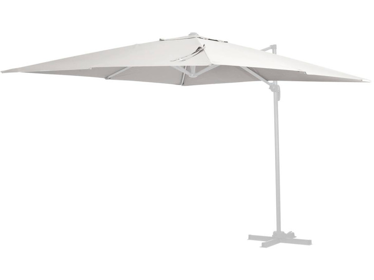 Doek parasol vrijhangend tuin zweefparasol "Sun 3" - 3 x 3 m - Ecru