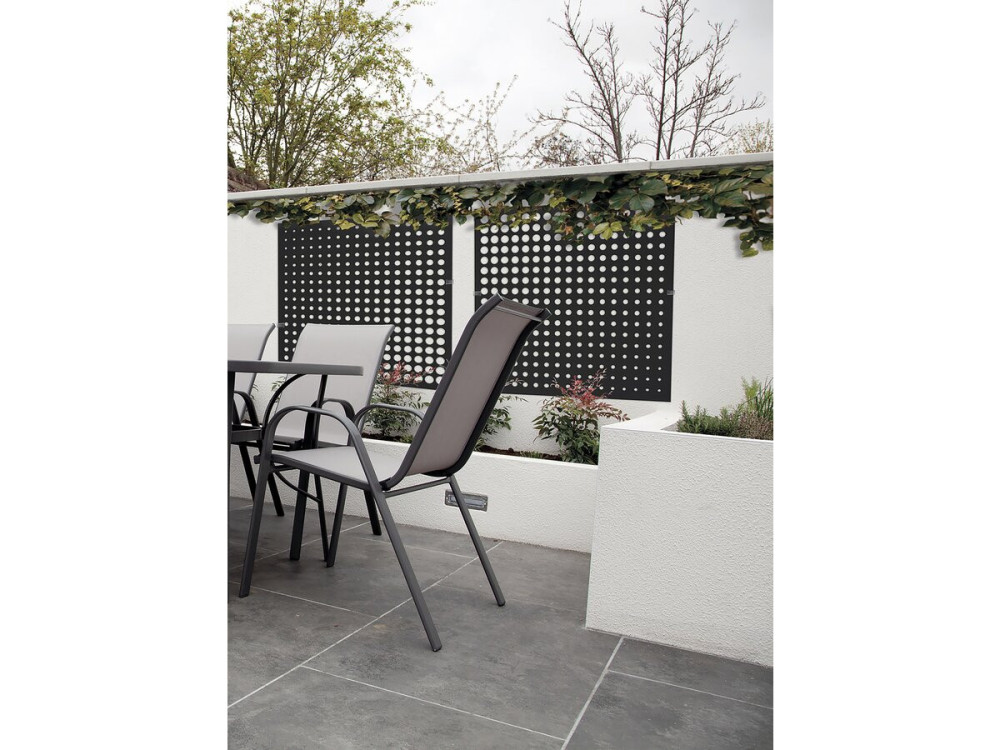 Decoratief paneel - "Maan" - Set van 5 - 1.00 x 1.00 m - Grijs