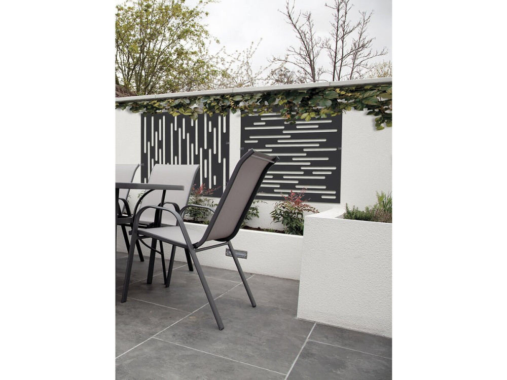 Decoratief paneel - "Nautic" - Set van 5 - 1.00 x 1.00 m - Grijs