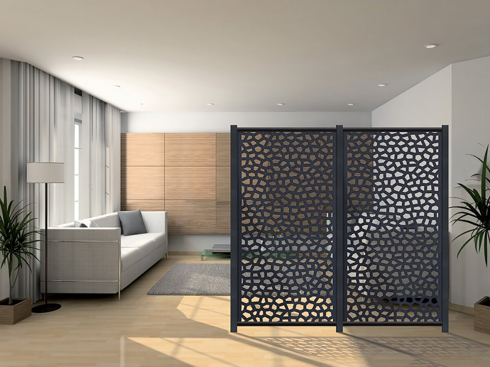 Decoratief paneel - "Mozaïek" - Set van 5 - 1,00 x 2,00 m - Grijs