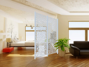 Decoratief paneel - "Mozaïek" - Set van 5 - 1,00 x 2,00 m - Wit