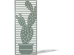 Decoratief paneel - "Cactus" - Set van 4 - 0,60 x 1,50 m - Groen
