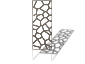 Decoratief paneel - "Stone" - Set van 4 - 0,60 x 1,50 m - Taupe