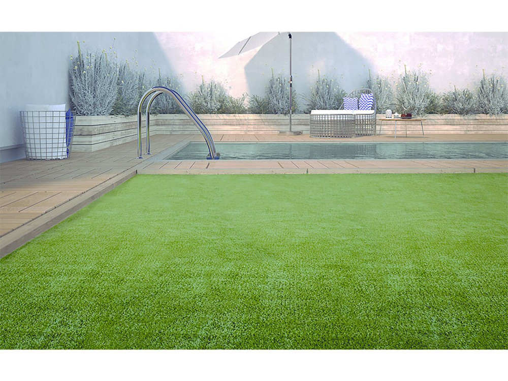 Kunstgras - " Groen Lubeck 7 " - 1 x 5 m - 7 mm - Groen