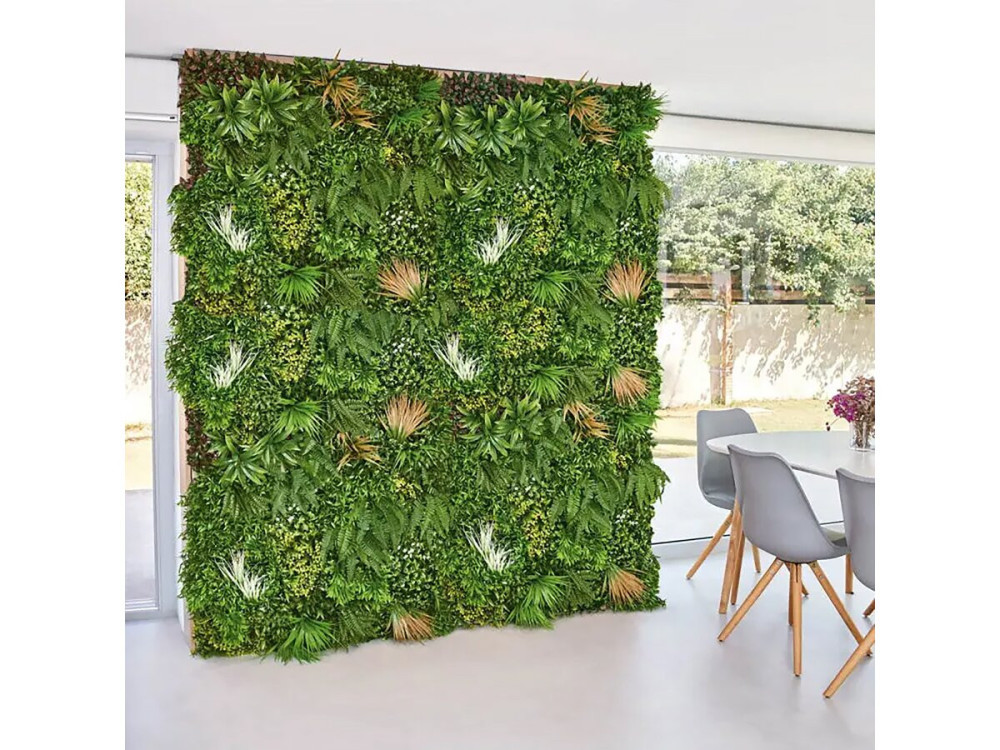 Grasbord - "Vertical Sauvage Led" - Set van 4 - 1,00 x 1,00 m - Groen